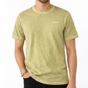 Hugo Boss Red Label Green Dallejo Logo Graphic Tee XL Cotton Shirt Casual Luxury